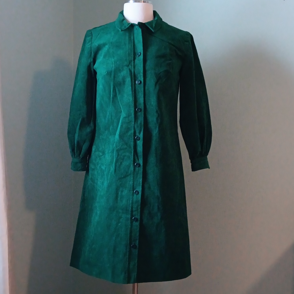 Vintage faux suede shirt dress Size M